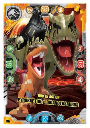 Duo en action Pyroraptor & Giganotosaurus (Brillante)