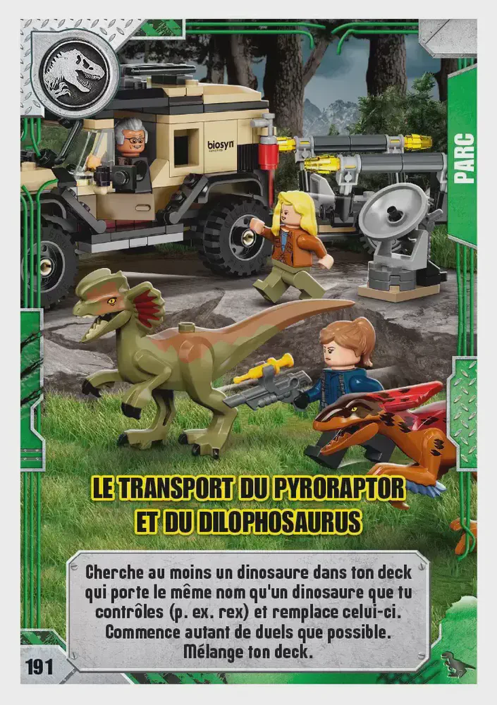 Le transport du Pyroraptor et du Dilophosaurus
