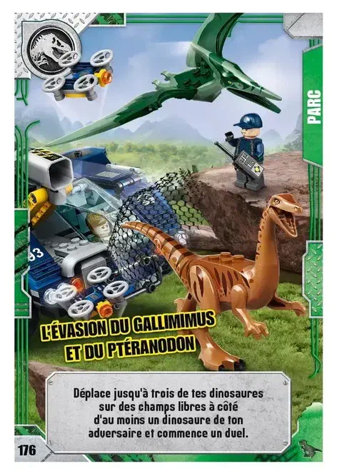 Couverture de L'évasion du Gallimimus et du Ptéranodon