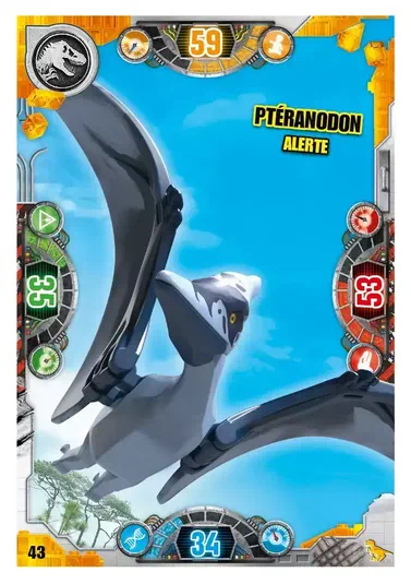 Carte de collection LEGO Jurassic World : Ptéranodon alerte