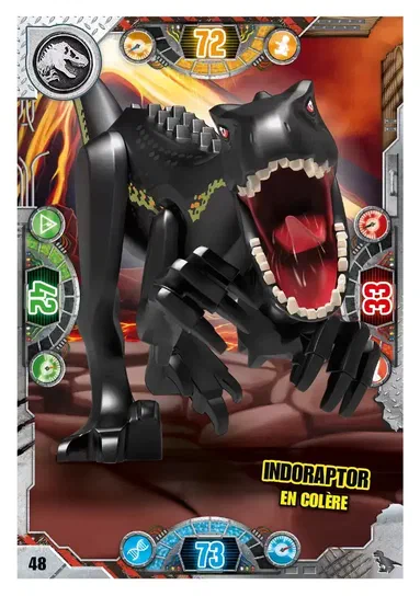 Carte de collection LEGO Jurassic World : Indoraptor en colère