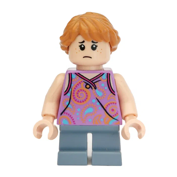 Minifigurine Lex Murphy de LEGO Jurassic World avec une expression triste