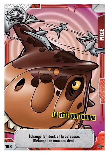 Carte de jeu LEGO Jurassic World Série 2 n°168 : La tête qui tourne