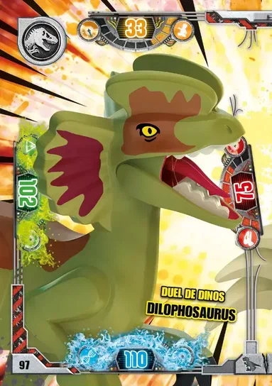 Carte de collection LEGO Jurassic World : Dilophosaurus