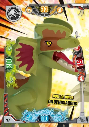 Carte de collection LEGO Jurassic World : Dilophosaurus