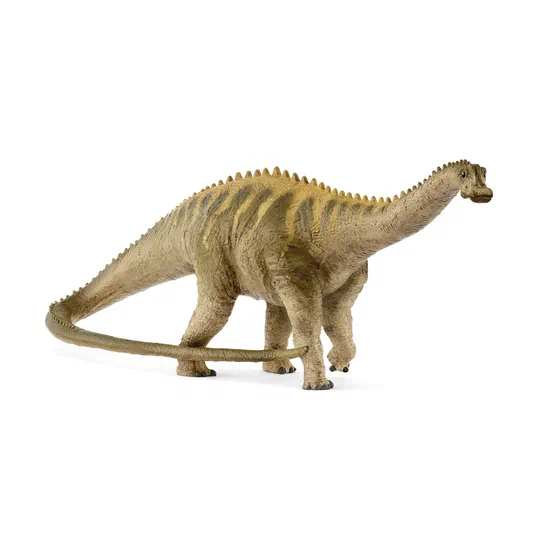 Figurine de Diplodocus en plastique, avec un long cou et une queue étendue.