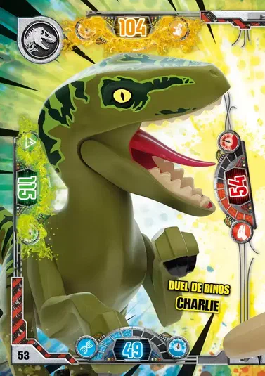 Carte de collection LEGO Jurassic World : Duel de dinos Charlie