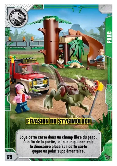 Carte de collection LEGO Jurassic World : L'évasion du Stygimoloch
