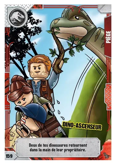 Carte de collection LEGO Jurassic World : Dino-ascenseur