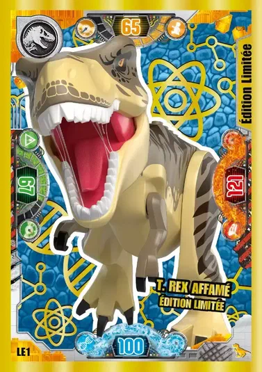 Carte de collection LEGO Jurassic World T-Rex Affamé édition limitée