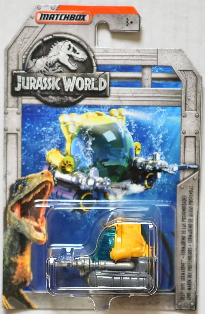 Submersible jaune et gris de la série Jurassic World (2018) par Matchbox