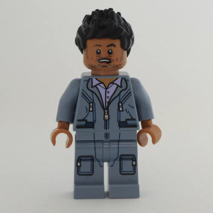 Minifigurine LEGO de Simon Masrani, personnage du jeu Jurassic World.