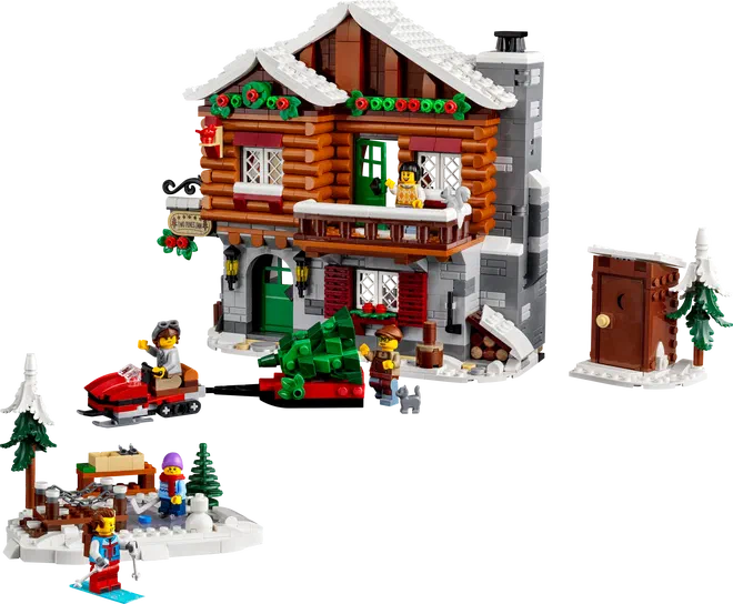 Ensemble de construction LEGO Christmas Cabin (10325) avec personnages et accessoires