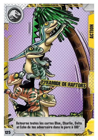 Carte de collection LEGO Jurassic World : Pyramide de raptors