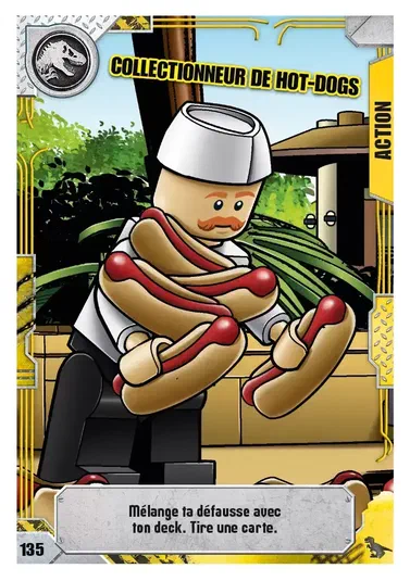 Carte de collection LEGO Jurassic World : Collectionneur de hot-dogs