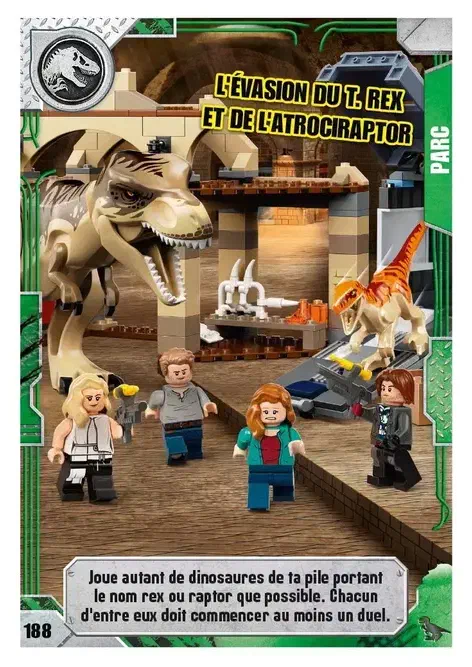 Couverture de L'évasion du T. rex et de l'Atrociraptor
