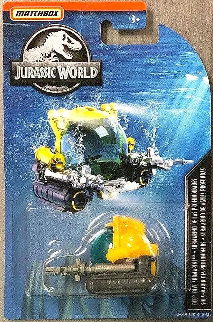 Submersible Matchbox Jurassic World dans son emballage