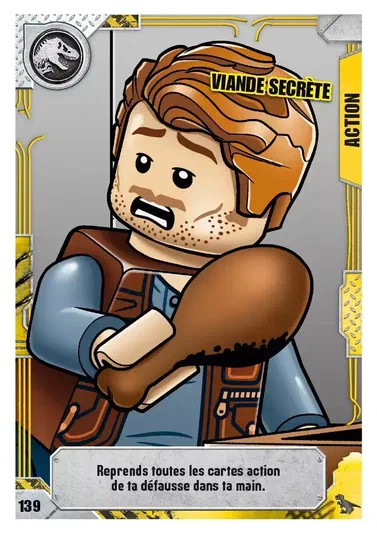Carte de collection LEGO Jurassic World : Viande secrète