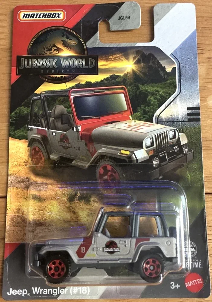 Packaging Matchbox Jeep Wrangler (#18) Jurassic World Rebirth