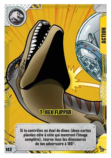 Carte de collection LEGO Jurassic World : T. rex Flipper