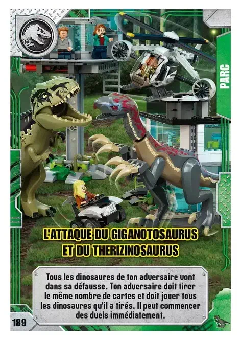Couverture de L'attaque du Giganotosaurus et du Therizinosaurus
