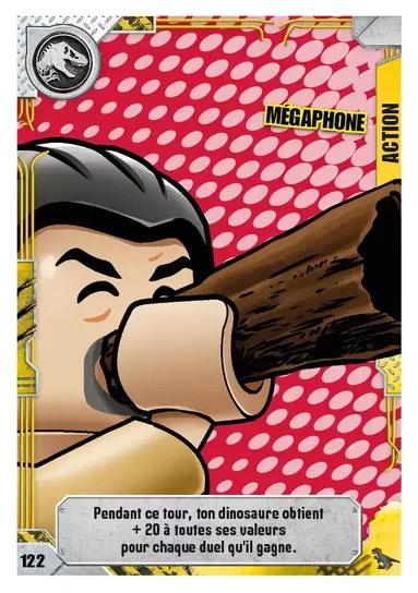 Carte de collection LEGO Jurassic World : Mégaphone