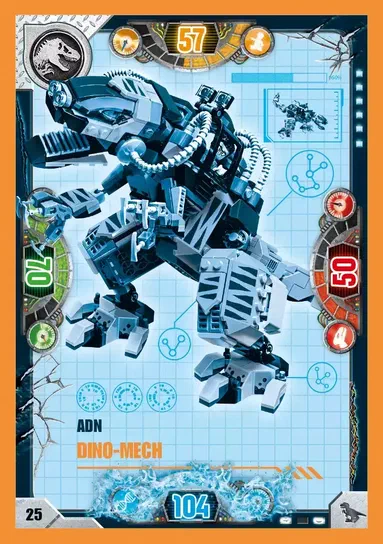 Carte de collection LEGO Jurassic World ADN Dino-Mech