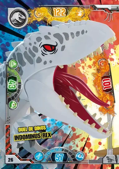 Carte de collection LEGO Jurassic World Indominus Rex
