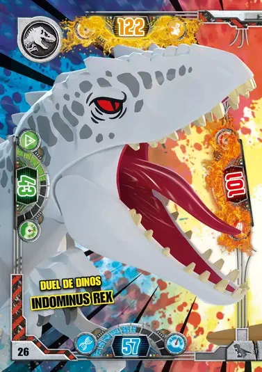 Carte de collection LEGO Jurassic World Indominus Rex