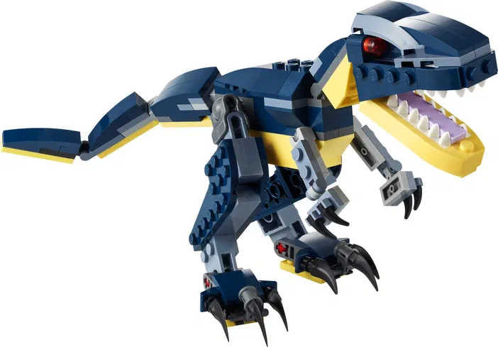 Version bleue du dinosaure Mighty Dinosaurs en LEGO Creator 3-in-1