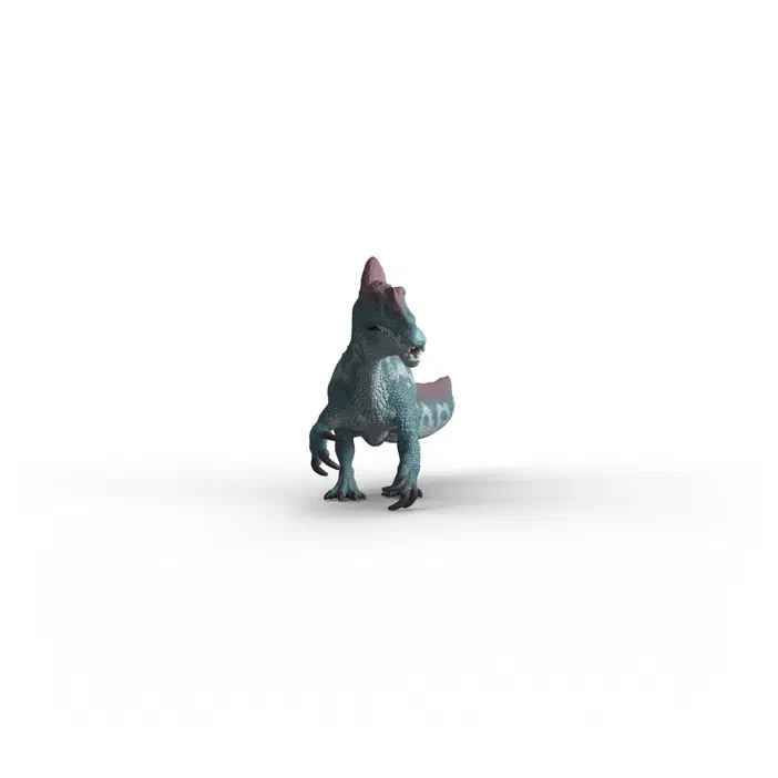 Un jouet représentant un Spinosaurus de la marque Schleich sur fond blanc.