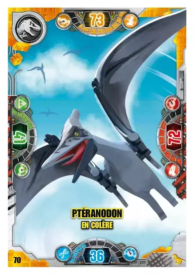 Carte de collection LEGO Jurassic World : Ptéranodon en colère