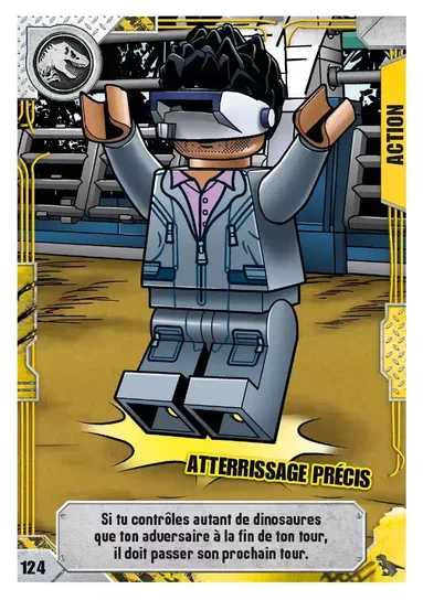 Carte de jeu LEGO Jurassic World n°124 : Atterrissage précis