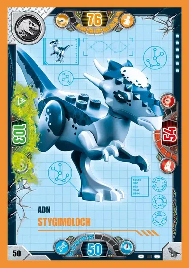 Carte de collection LEGO Jurassic World ADN Stygimoloch
