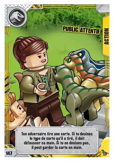 Carte de collection LEGO Jurassic World : Public attentif